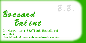 bocsard balint business card